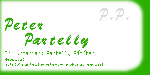 peter partelly business card